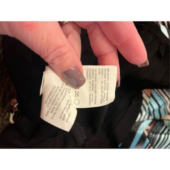 Bebe Black Bandage & Mesh Halter Tank Top sz L EUC - Picture 6 of 6